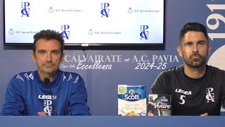 Conferenza Stampa  Academy Calvairate vs AC Pavia  COPPA ITALIA [upl. by Hoehne152]