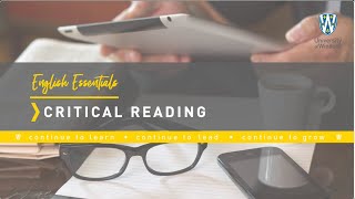 English Essentials Preview Critical Reading [upl. by Havelock]