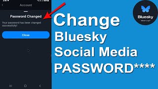 How To Change Bluesky Social Media App Password [upl. by Anital673]