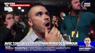 Présidentielle la stupéfaction du camp Zemmour proche des 7 au premier tour [upl. by Yarahs]