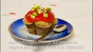 Herzhafte Vegane Muffins  Vegane Rezepte im Minibackofen mit Umluft [upl. by Emrich]