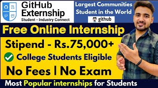 Online Internship For Students  Github Externship 2021  Paid Internship  Github Campus Interns [upl. by Marjorie]