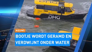 Watertaxi gekanteld na aanvaring bij Erasmusbrug in Rotterdam  Hart van Nederland [upl. by Baily]