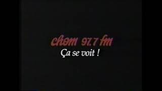 CHOM FM 977 FM  Ça se Voit   1994  Publicité [upl. by Ayad]