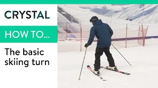 How To Turn When Skiing  The Snow Plough Turn  Crystal Ski Holidays [upl. by Ridglea]