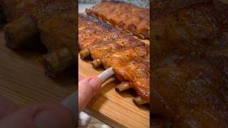 Costilla de cerdo asada estilo BBQ 🍖🥫 ¡Se deshace como la mantequilla recetas youtubeshorts [upl. by Anrol]