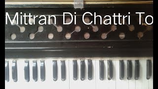 Mitran di Chatri by Babbu Mann easy way to learn on Harmonium [upl. by Bathilda]