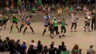 Des Moines Derby Dames vs Mid Iowa Rollers Highlights [upl. by Sirdna]