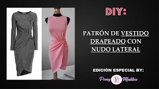 👉 TUTORIAL TRAZO DE VESTIDO 👗 CON NUDO LATERAL incluye instrucciones de armado [upl. by Bartholomeus]