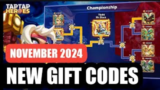 NEW TAP TAP HEROES GIFT CODE NOVEMBER 2024  TAP TAP HEROES CODES [upl. by Breena]