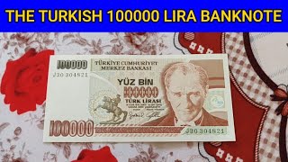 Turkey 100000 Lira Banknote  Currency Universe Shorts [upl. by Nehepts]