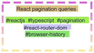 React pagination queries [upl. by Xanthus709]