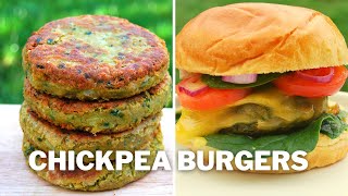 Chickpea burgers Recipe Plantbased The Best Vegan Burgers Recipe [upl. by Kenti133]