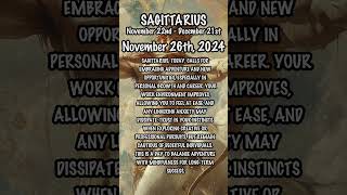 November 26th 2024 sagittariushoroscope horoscope dailyhoroscope dailyastrologyhoroscope zodiac [upl. by Comptom289]