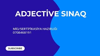 SERTİFİKASİYAMİQ tipli adjective sınaq by Cevahir AA [upl. by Leind841]