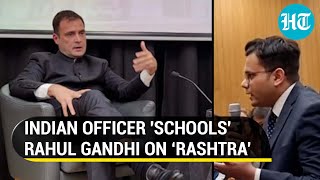 ‘Destructive’ Indian officer counters Rahul Gandhis India not a nation theory at Cambridge event [upl. by Arba642]