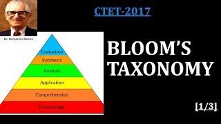 Blooms Taxonomy of cognition  Child Development and Pedagogy  CTET2017 [upl. by Bergmans]