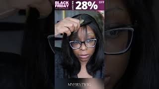 😎Seamlessly Fitting And Modify Bangs Wigs That Enhance Your Beauty When Wear GlassesMyfirstwig [upl. by Yramesor]