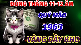 THẦY TỬ VI BÁO TIN VUI TUỔI QUÝ MÃO SINH 1963 ĐÚNG TRONG THÁNG 11 VÀ 12 ÂM LỊCH VẬN MAY BÙNG NỔ LỚN [upl. by Yecaj76]