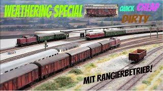 H0 Modellbahn Weathering Special Teil 2 mit Rückblick und Rangierbetrieb [upl. by Lorri564]