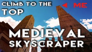 Climbing the ASINELLI TOWER 🇮🇹 Medieval Skyscraper  Bologna Italy  97 m 319 ft 4K60fps UHD [upl. by Nirmak926]