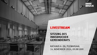 Sitzung des Innsbrucker Gemeinderats am 14 November 2024 [upl. by Rodablas269]