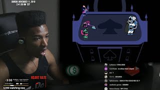 King Boss Fight  Etika Plays Deltarune Chapter 1 [upl. by Aihsatan261]