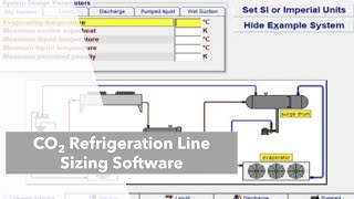 CO2 Refrigeration Line Sizing Demo using MicroPipe [upl. by Enelloc]