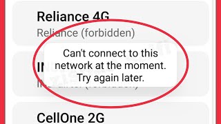 How To Fix Cant connect to this network at the moment Try again later In Preferred Network [upl. by Yojenitsirk]