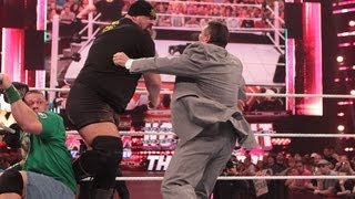 Big Show knocks out Mr McMahon Raw June 11 2012 [upl. by Hernando]