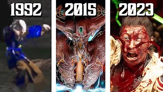 The Evolution of Mortal Kombat Bosss Death Animations 19922023 [upl. by Eudosia188]