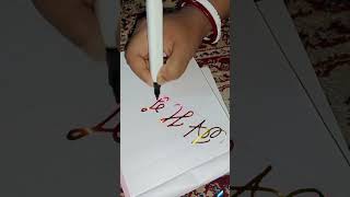 Different styles for writing Hcalligraphy cursive handwriting shorts trending viralvideo [upl. by Geier]