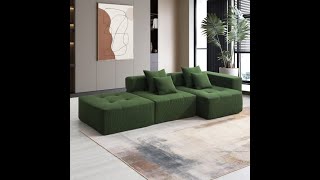 1055” L Shaped Modular Sectional Sofa [upl. by Maillliw429]