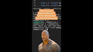 Segmentation Fault  CS50 Reels Shorts [upl. by Anilecram]