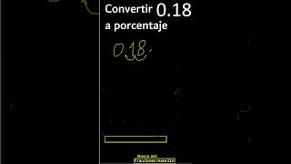 convertir decimal a porcentaje decimal transformar convertir 17 [upl. by Cowie]