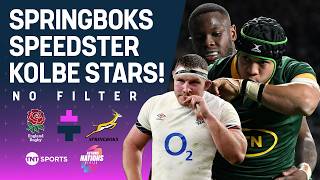 No Filter Rugby Kolbe inspires sensational Springboks past England in thriller at Twickenham 🎥 🍿 [upl. by Bevin743]