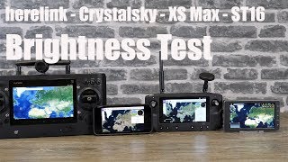 Drone RCs Comparing Brightness  Profi Herelink  DJI Crystalsky  Iphone XS MAX  Yuneec ST16 [upl. by Acinnod]