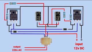 inverter 12v to 220v 2500W No IC inverter [upl. by Sapphera61]