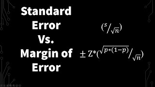 Standard Error vs Margin of Error What’s the Difference [upl. by Tullus]