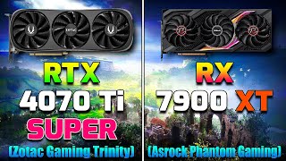 RTX 4070 Ti SUPER 16GB Zotac Gaming Trinity vs RX 7900 XT 20GB Asrock Phantom Gaming [upl. by Alpheus]