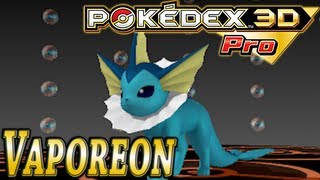 Pokemon 134 Vaporeon Pokedex 3D Pro [upl. by Isac]