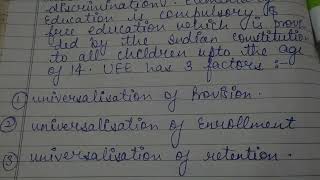 Topic  Universalisation of Elementary Education UEE  Learners Education [upl. by Anaeli]