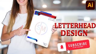 Letterhead Design in Illustrator  A4 Paper  SM Letterhead  Document Design  Tutorial tutorial [upl. by Llirrem]