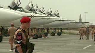 Work at the Russian airbase Hmeymim in Latakia to advance the truce in Syria [upl. by Eira]