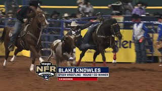 National Finals Rodeo Steer Wrestling Compliation [upl. by Mcnutt950]