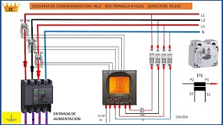 tablero eléctrico conexión de analizador de redes eléctrica [upl. by Winn]