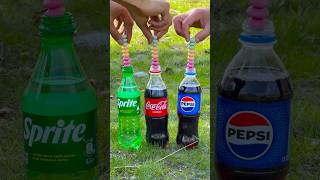 CocaCola vs Pepsi Sprite with Mentos The Finale 😱🔥 experiment cokevsmentos [upl. by Ade671]