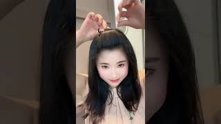 Quick and easy girls hairstyle 💙✂️ Short hair style amplong hair style shorts tutorial tiktok [upl. by Eiralc679]