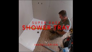 How to install a resin shower tray on a wooden floor Ensuite part 1 [upl. by Nnairet]