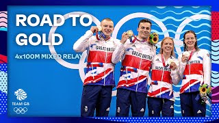 SWIMMING GOLD amp NEW WR 🔥  Mixed 4x100m Medley Relay Teams Road To Gold  Team GB [upl. by Aifas]